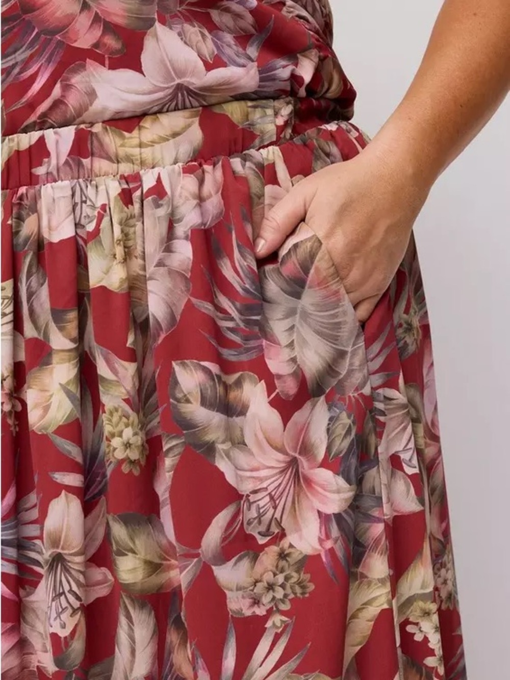 torrid Floral Tie-Waist Cropped Tank AND Wide Leg Pant - Picture 5 of 5